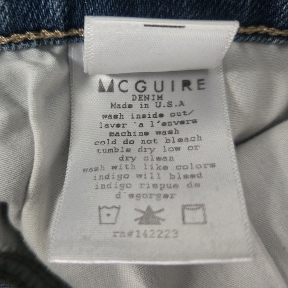 Mcguire womens size 26 style 15j midrise medium wash raw hem - Picture 9 of 9